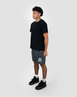 BLACK AND WHITE SHORTS