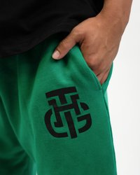 THG GREEN CROPPED SWEATPANTS