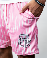 PINK AND WHITE SHORTS