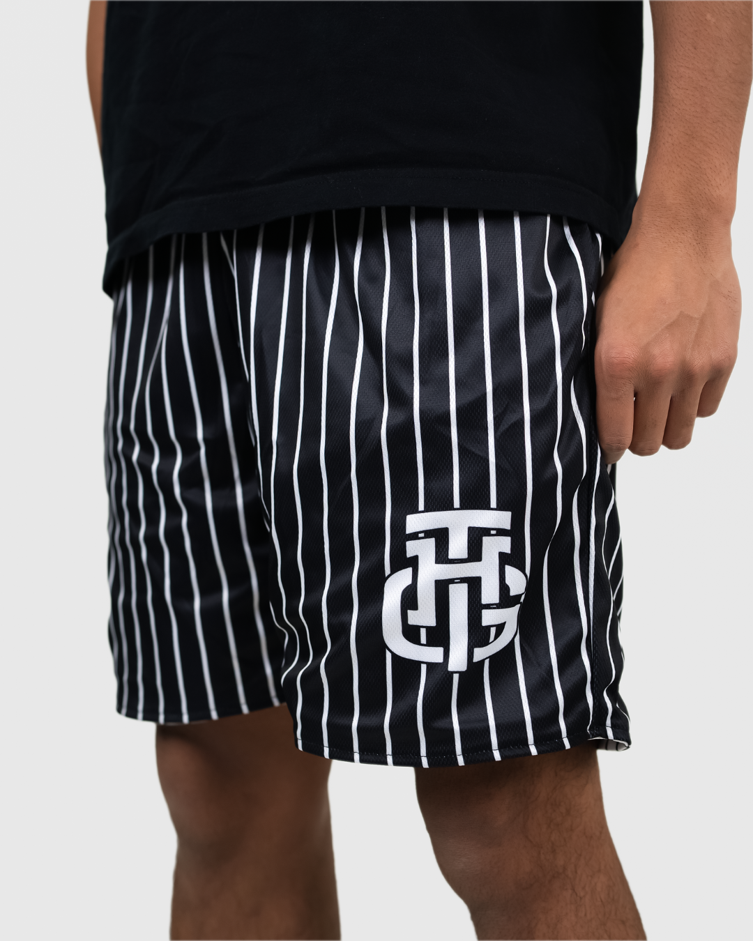 BLACK AND WHITE SHORTS