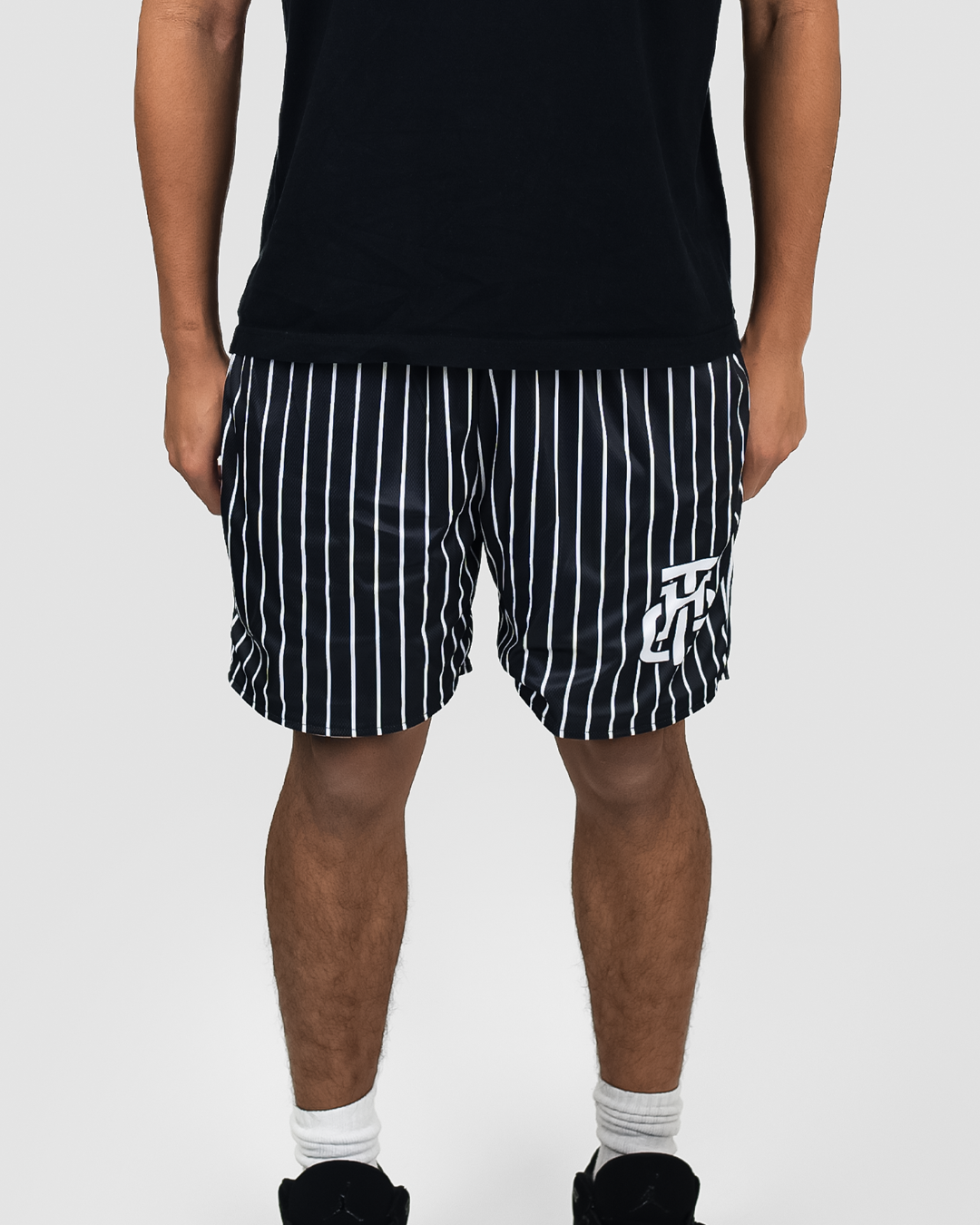 BLACK AND WHITE SHORTS