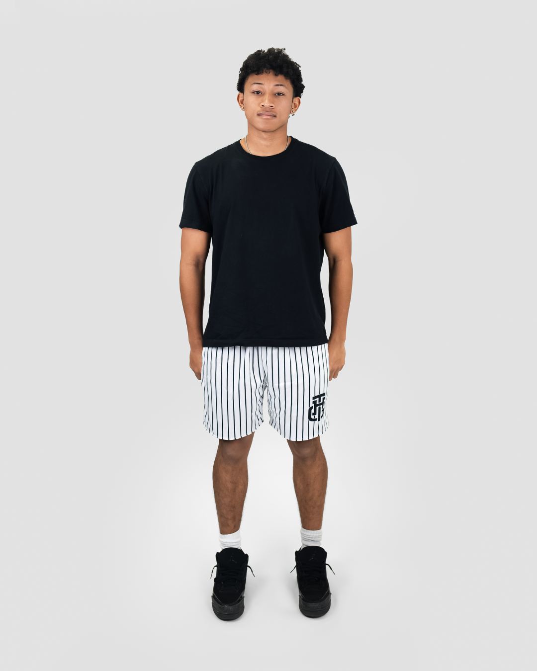 BLACK AND WHITE SHORTS