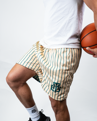 CREAM AND GREEN SHORTS