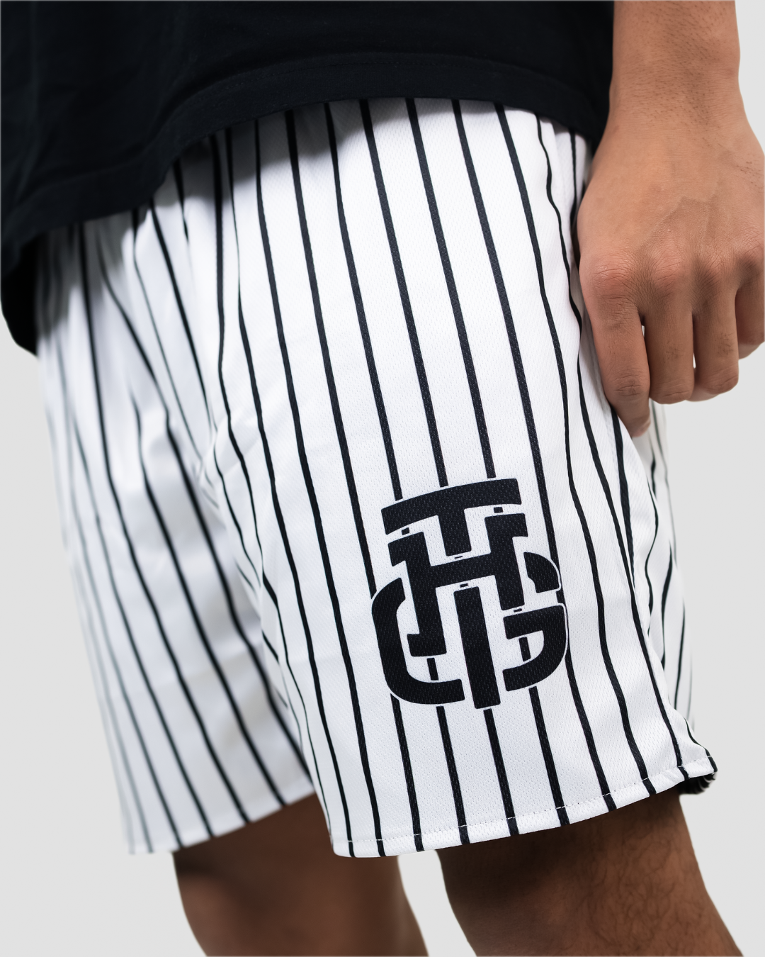 BLACK AND WHITE SHORTS