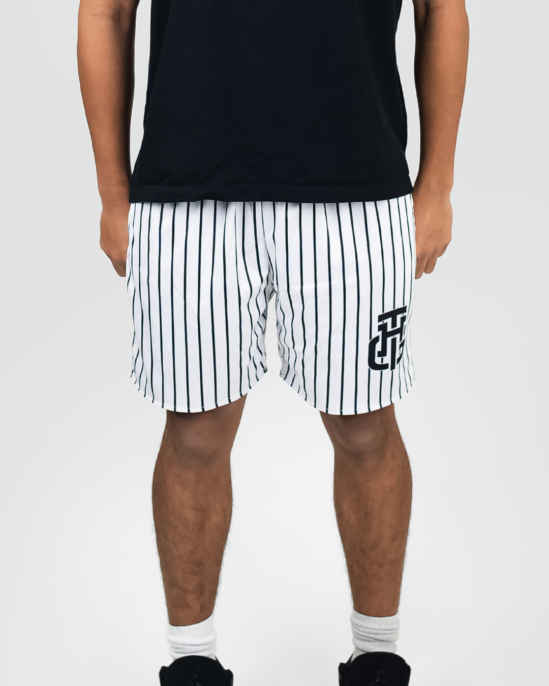 BLACK AND WHITE SHORTS