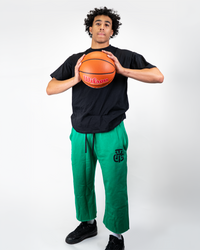 THG GREEN CROPPED SWEATPANTS