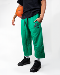 THG GREEN CROPPED SWEATPANTS