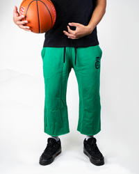 THG GREEN CROPPED SWEATPANTS