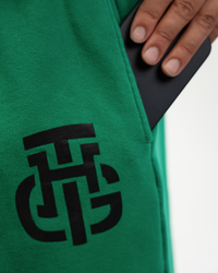 THG GREEN CROPPED SWEATPANTS