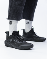 BLACK WASH CROPPED SWEATPANTS