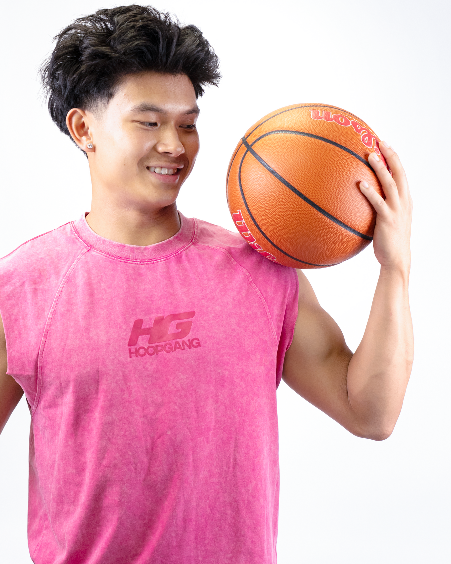 PINK WASH SLEEVELESS SHIRT