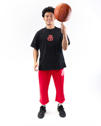 THG RED CROPPED SWEATPANTS