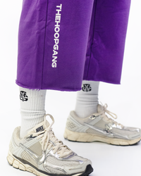 THG PURPLE CROPPED SWEATPANTS