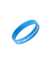 Blue Basic wristband with white THEHOOPGANG logo