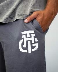 THG DARK GREY CROPPED SWEATPANTS