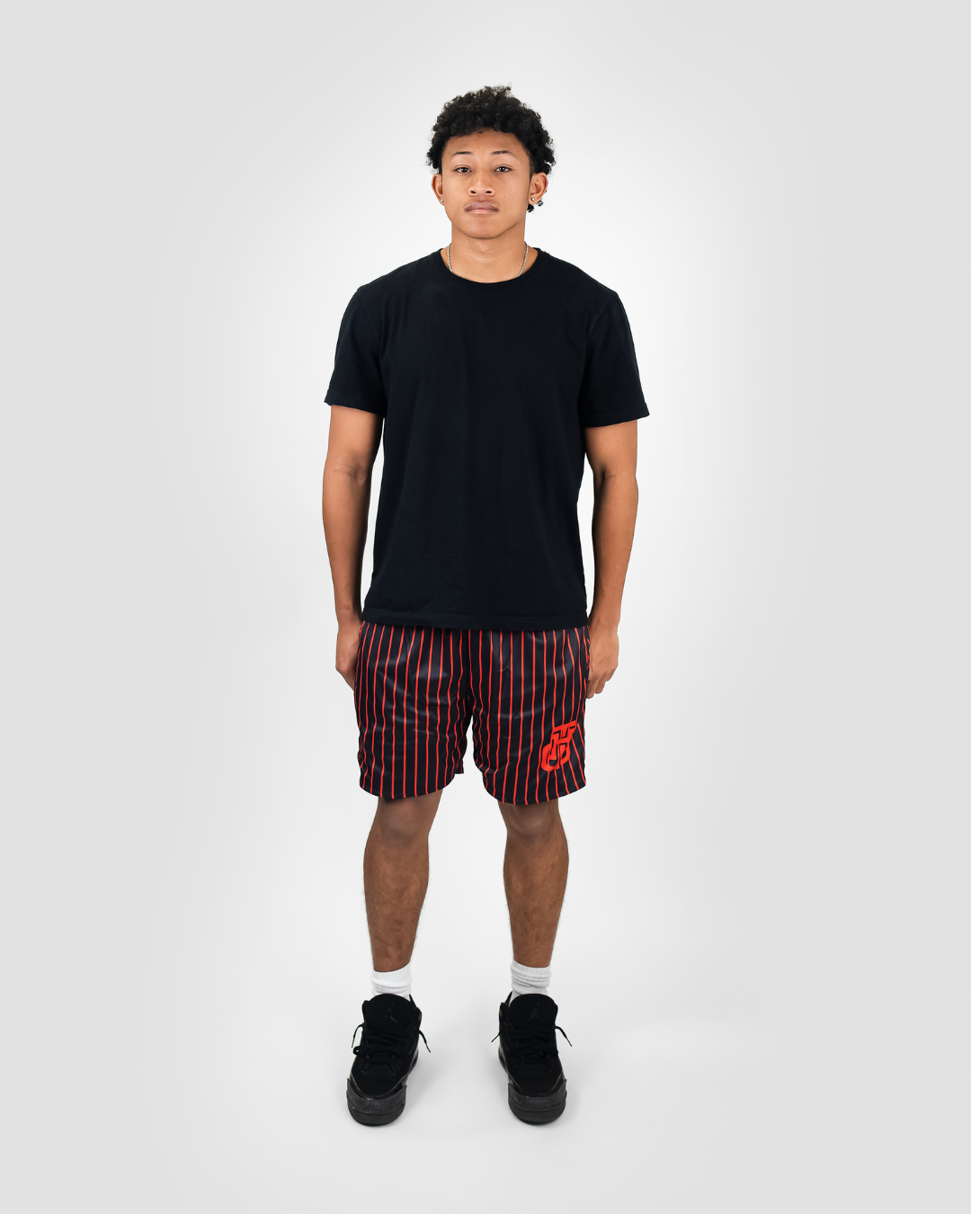 RED AND BLACK SHORTS