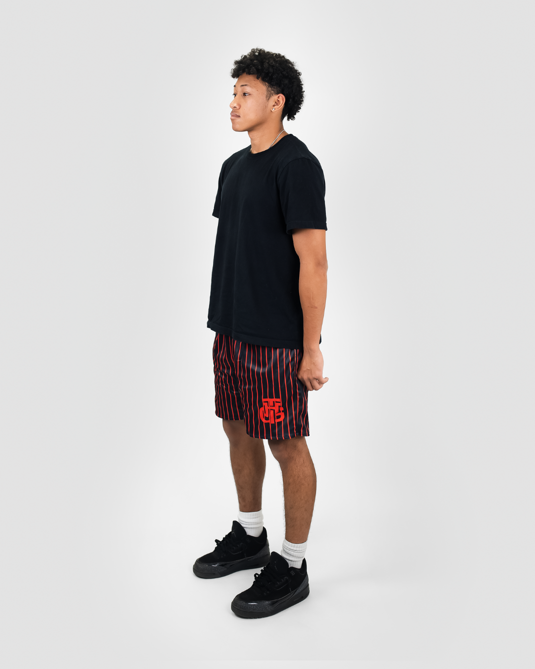 RED AND BLACK SHORTS