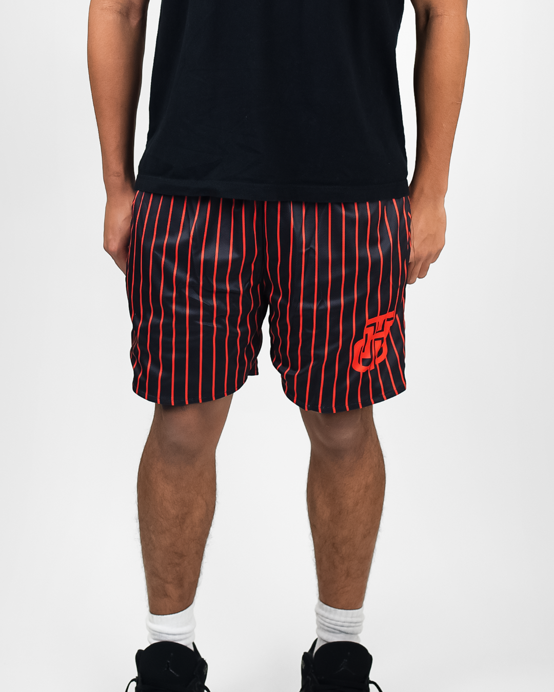 RED AND BLACK SHORTS