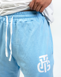 THG LIGHT BLUE CROPPED SWEATPANTS