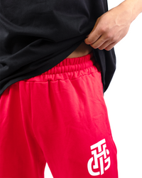 THG RED CROPPED SWEATPANTS