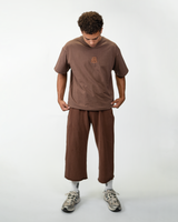 MOCHA BASIC CROPPED SWEATPANTS