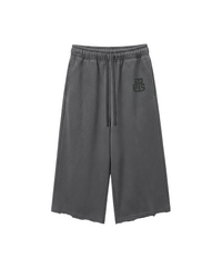 BASIC DARK GREY CROPPED SWEATPANTS