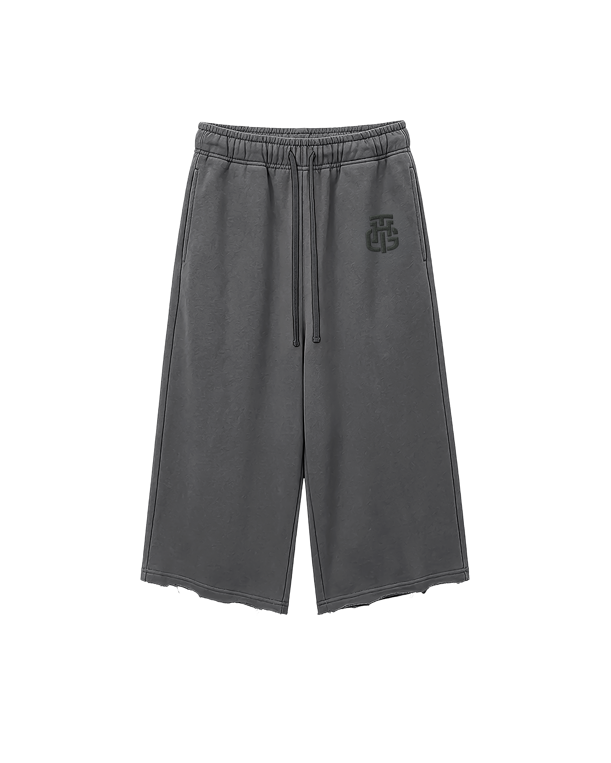 BASIC DARK GREY CROPPED SWEATPANTS