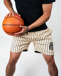 BLACK AND CREAM SHORTS