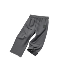 BASIC DARK GREY CROPPED SWEATPANTS