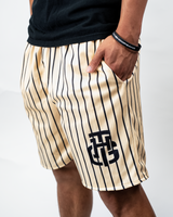 BLACK AND CREAM SHORTS