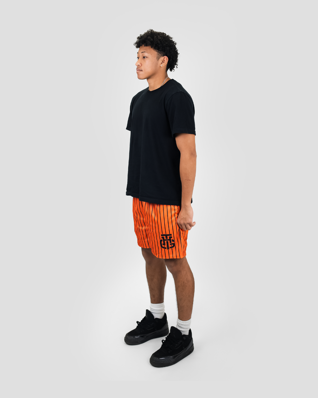 ORANGE AND BLACK SHORTS