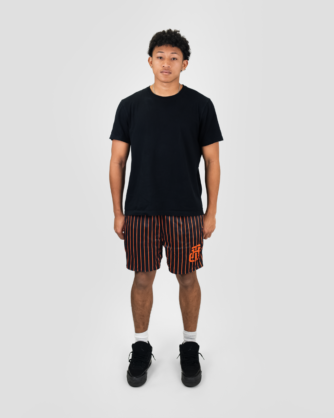 ORANGE AND BLACK SHORTS