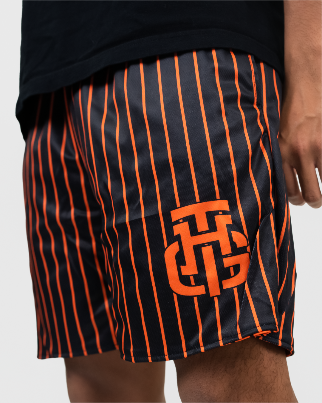 ORANGE AND BLACK SHORTS