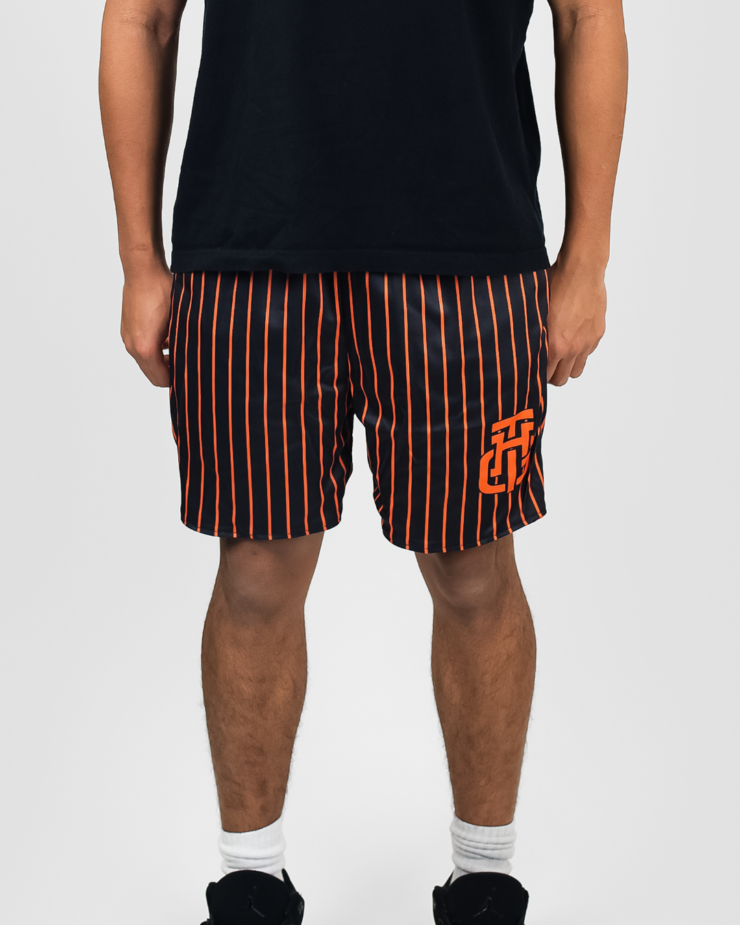 ORANGE AND BLACK SHORTS