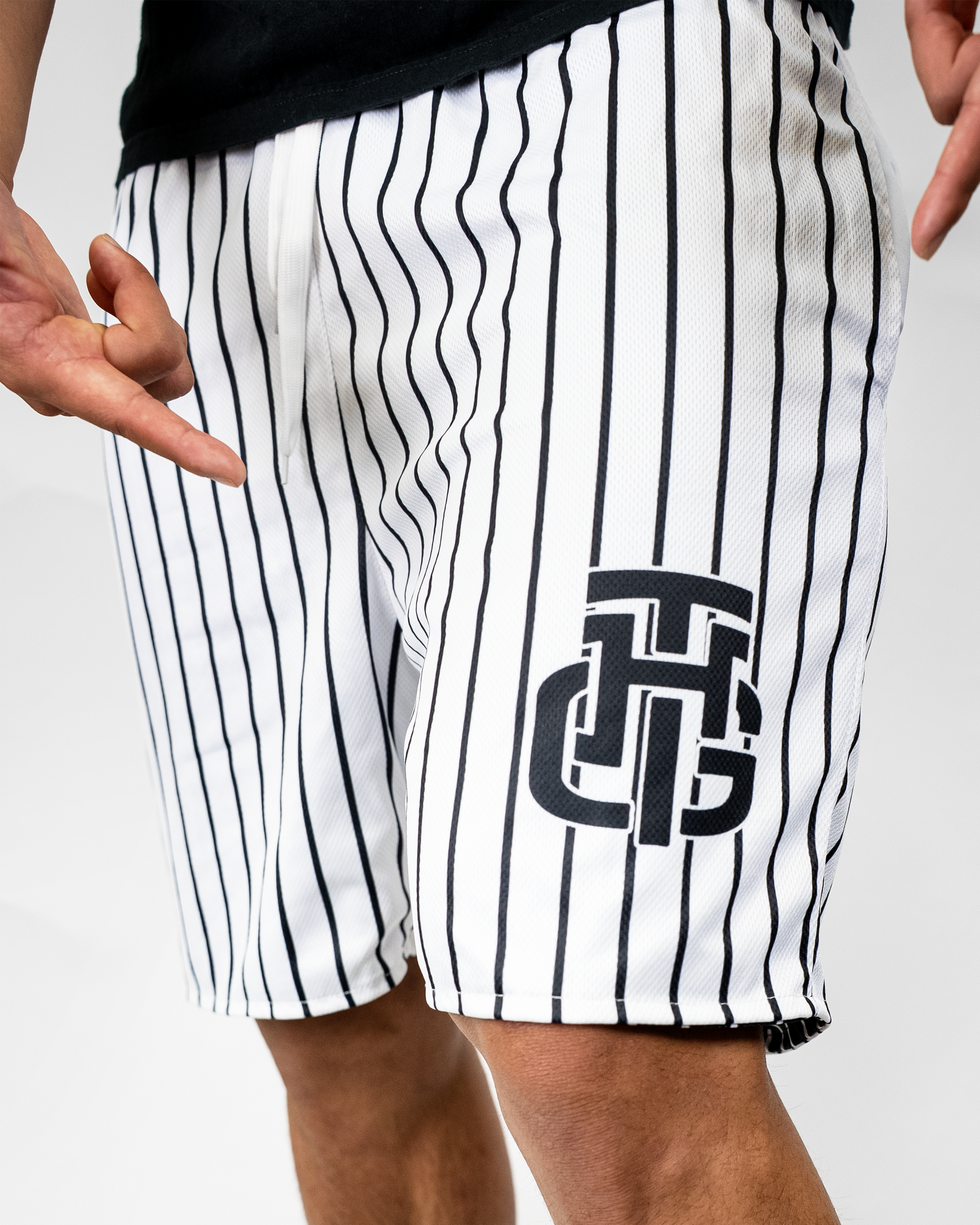 BLACK AND WHITE SHORTS