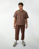 MOCHA BASIC CROPPED SWEATPANTS