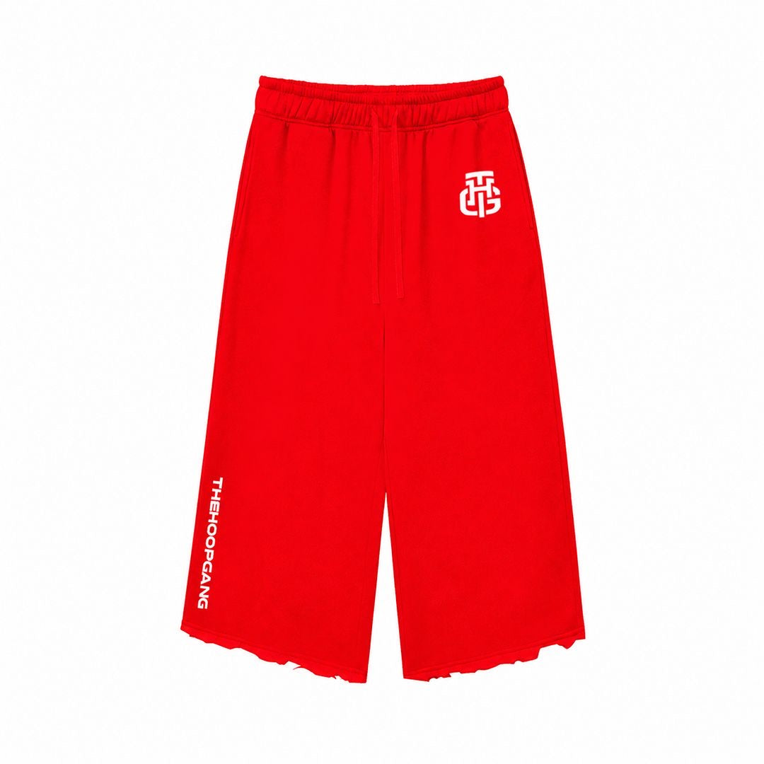 THG RED CROPPED SWEATPANTS