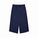 BASIC DARK BLUE CROPPED SWEATPANTS