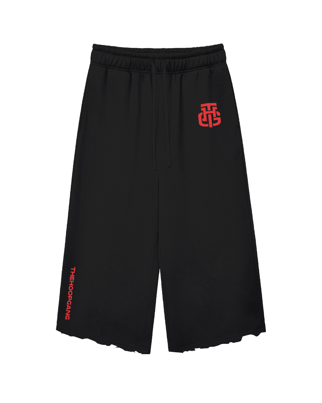THG RED CROPPED SWEATPANTS