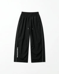 Black Cropped Trackpants flatlay