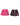 PINK AND BLACK REVERSIBLE SHORTS