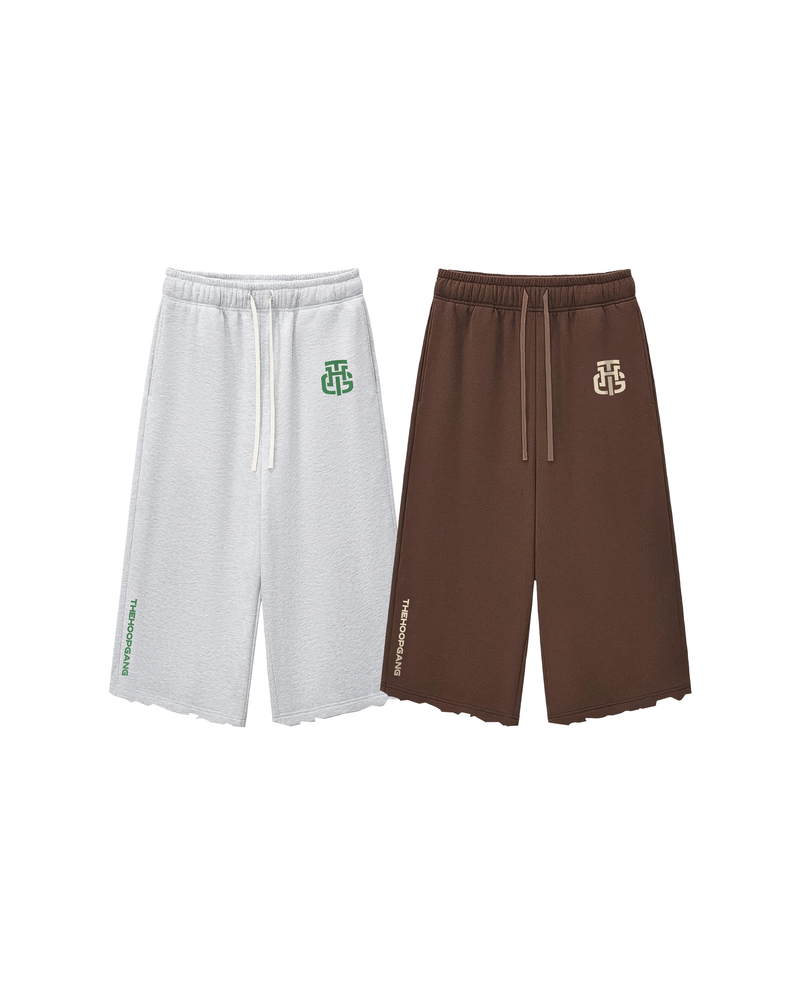 グレー＆モカのクロップドスウェットパンツセット – The Hoop Gang