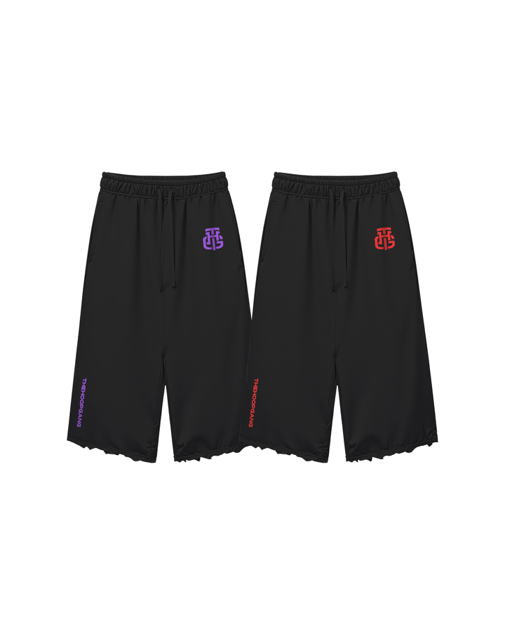 OG＆レッドのクロップドスウェットパンツセット